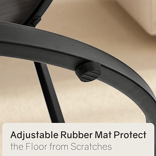 Miniatura 6 de Juego de 2 mesas anidadas, mesa de café redonda de 31.5", pequeña mesa de café anidada con base antideslizante ajustable, mesas anidadas con tapa de