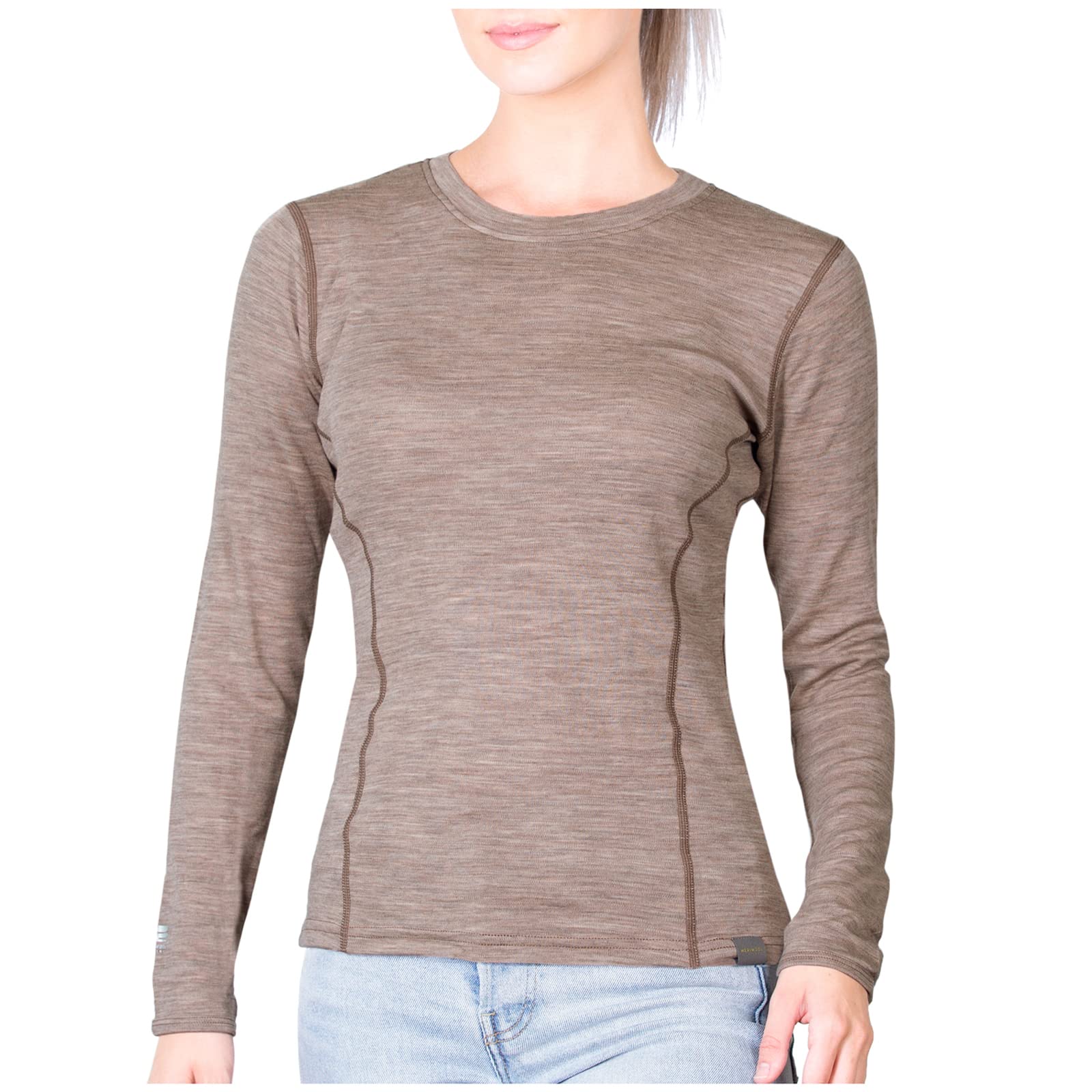 MERIWOOL Womens Base Layer 100% Merino Wool Midweight Long Sleeve Thermal Shirt
