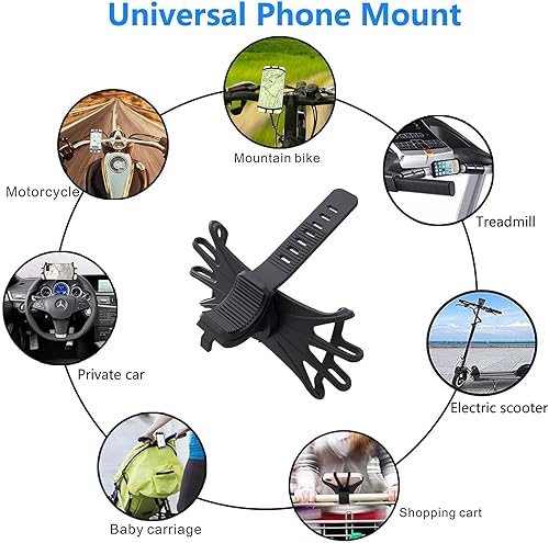 Miniatura 4 de Soporte de teléfono para bicicleta, 2 unidades, soporte universal para teléfono de motocicleta para bicicleta, rotación de 360, soporte de teléfono