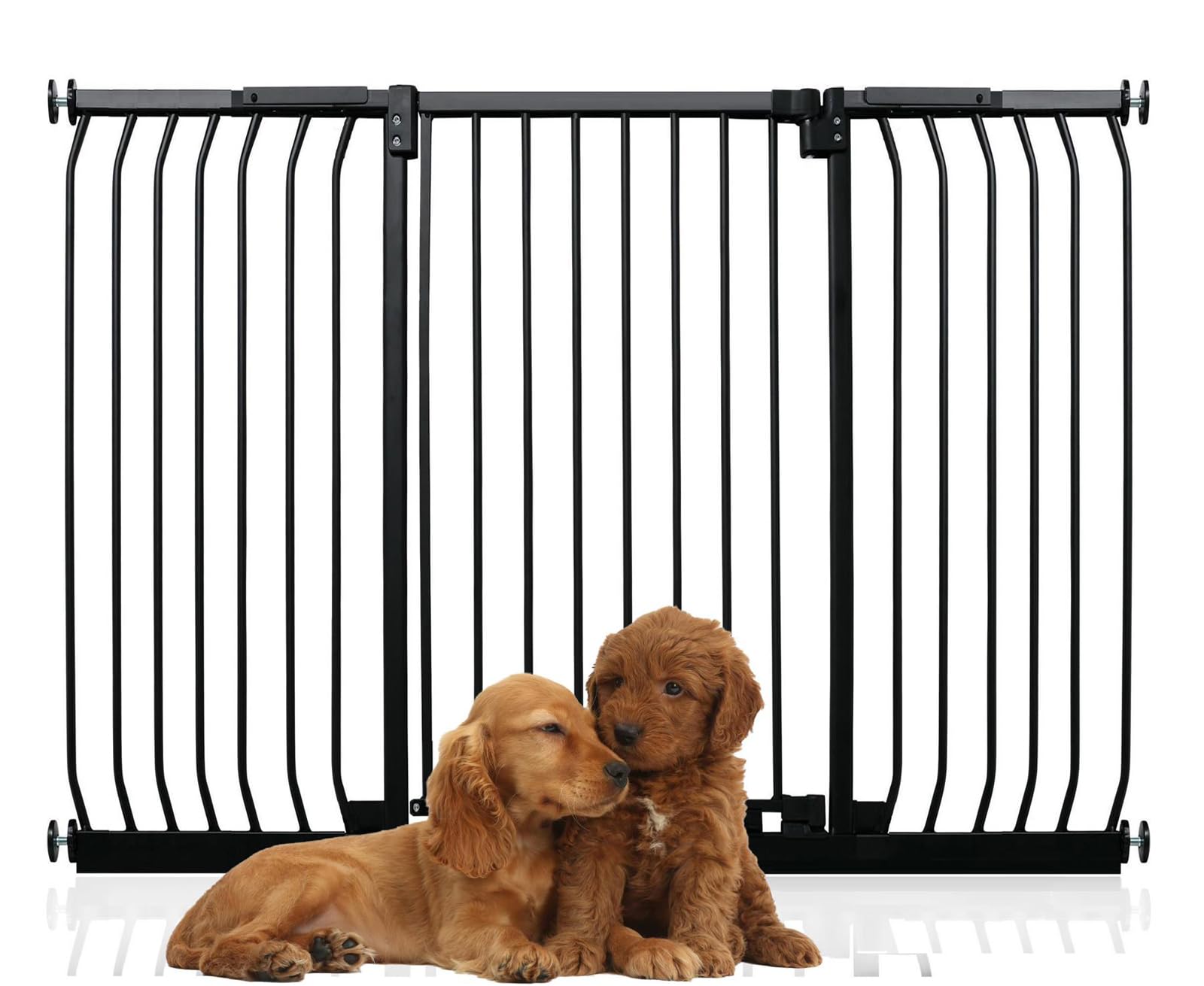 Bettacare Black Extra Tall Elite Dog Gate, 143Cm - 152Cm, Matt Extra Tall 100Cm In Height, Pressure Fit Pet Gate For Dog And Puppy, Pet And Dog Barrier, Easy Installation