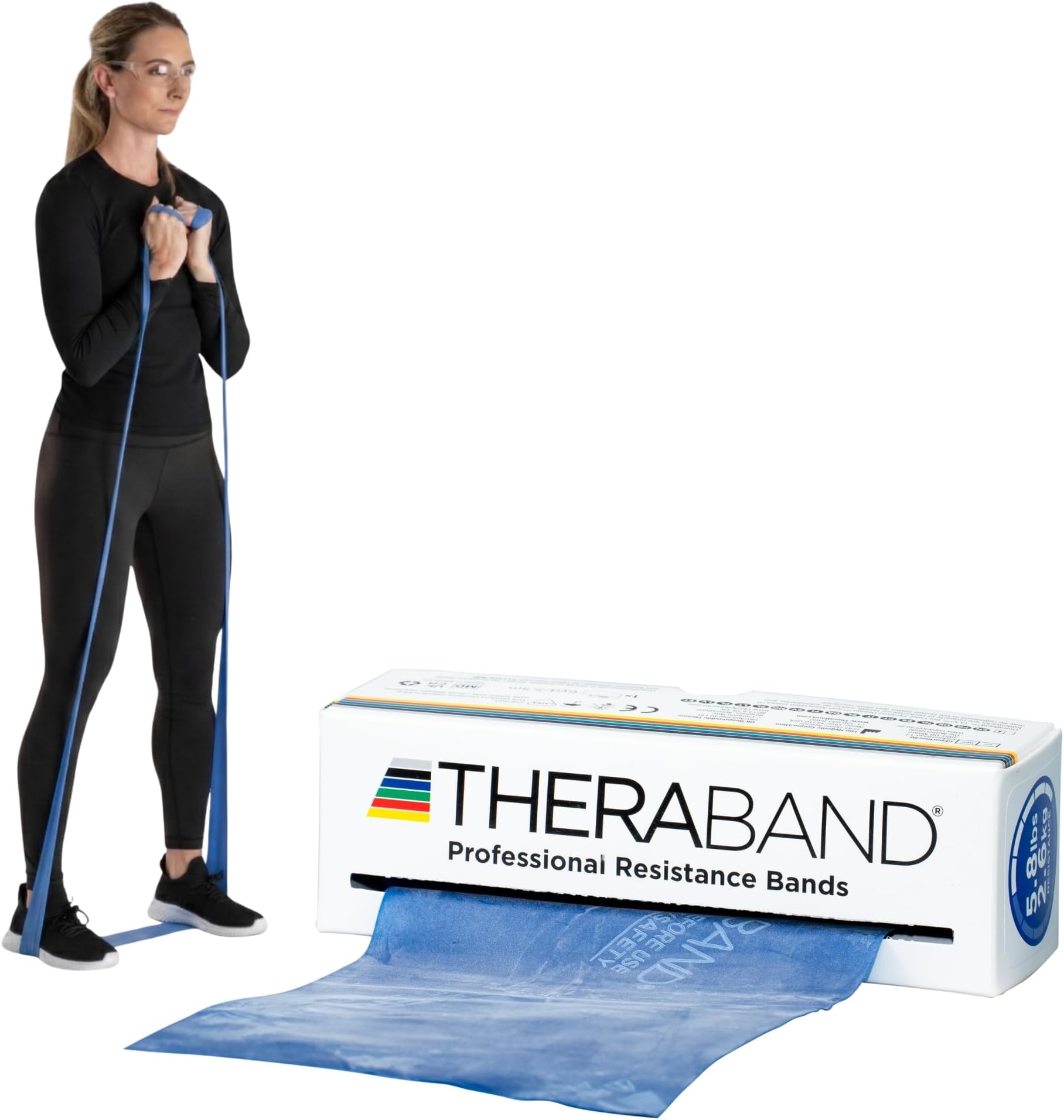 Resistance Bands, 6 Yard Roll Professional Latex Elastic Band For Upper & Lower Body, Core Exercise, Physical Therapy, Pilates, Home Workouts, Rehab, Blue, Extra Heavy, Level 5