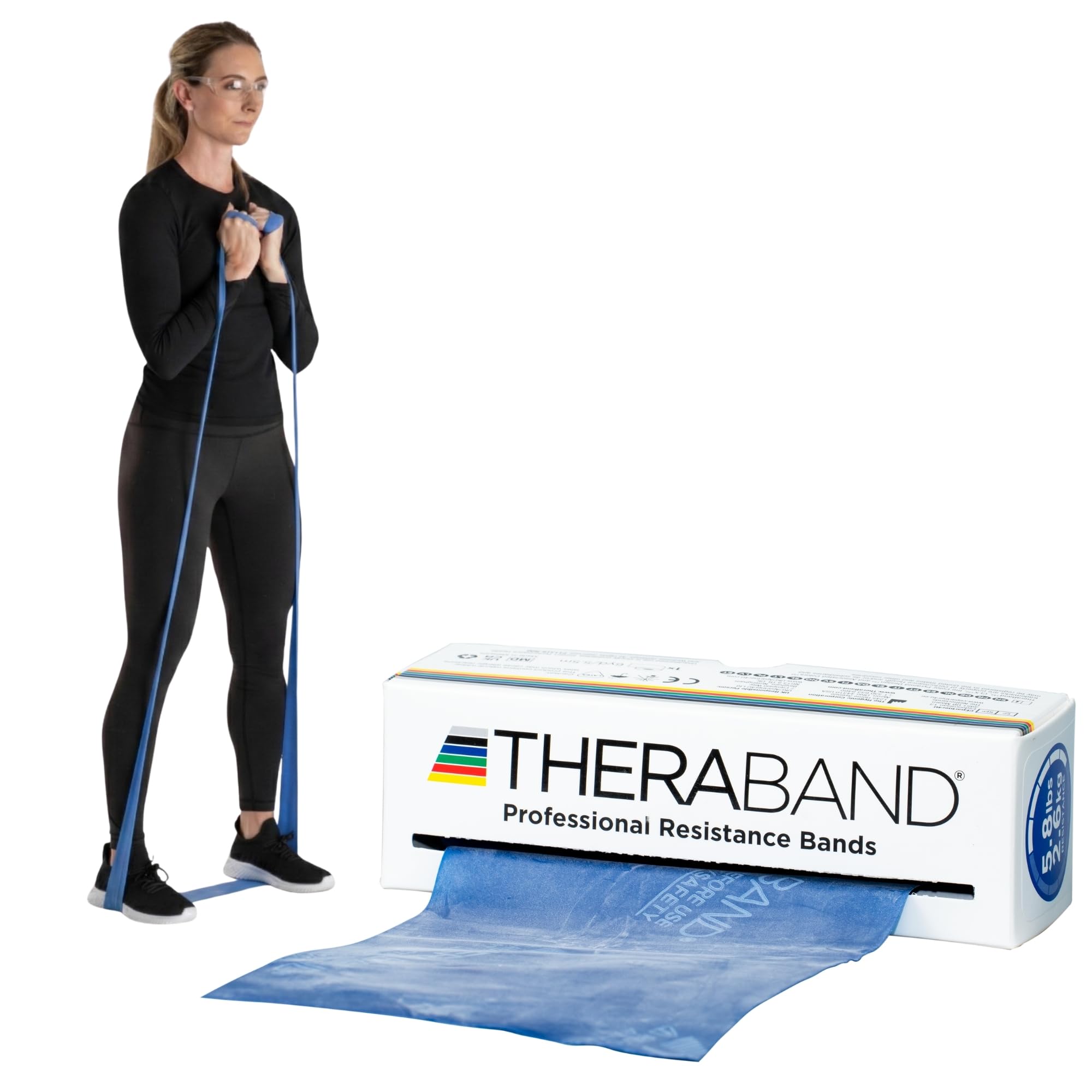 Resistance Bands, 6 Yard Roll Professional Latex Elastic Band For Upper & Lower Body, Core Exercise, Physical Therapy, Pilates, Home Workouts, Rehab, Blue, Extra Heavy, Intermediate Level 2