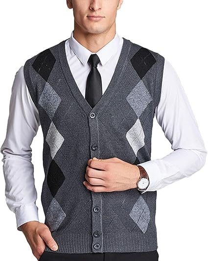 mens gray sweater vest