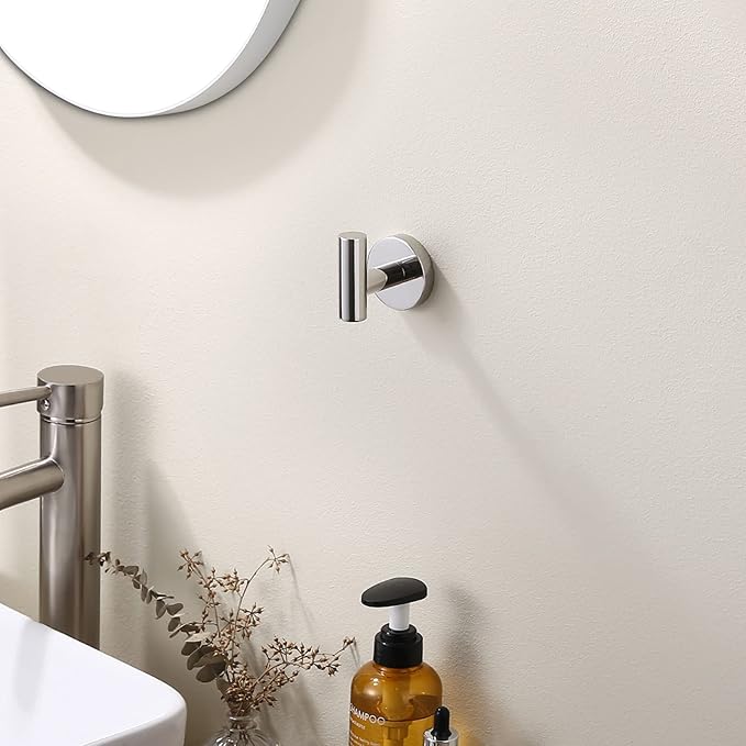KES Toallero Gancho Adhesivo Percha Baño Adhesiva Acero Inoxidable SUS304 Colgador de Toallas Acabado Pulido, A2164DG