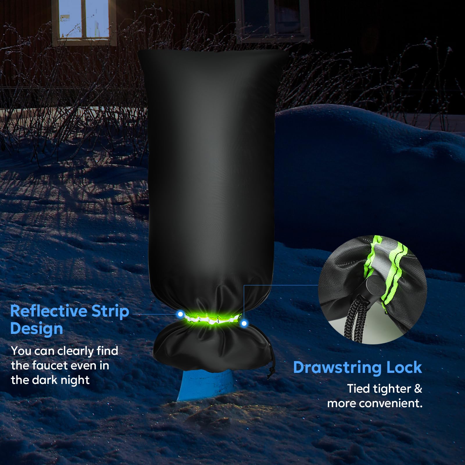 4 Pcs Outdoor Faucet Covers For Winter, 2026 Upgraded Outside Faucet Cover Freeze Protection 6 7 X 8 2 Insulated Spigot Cover Reusable Waterproof Hose Bib