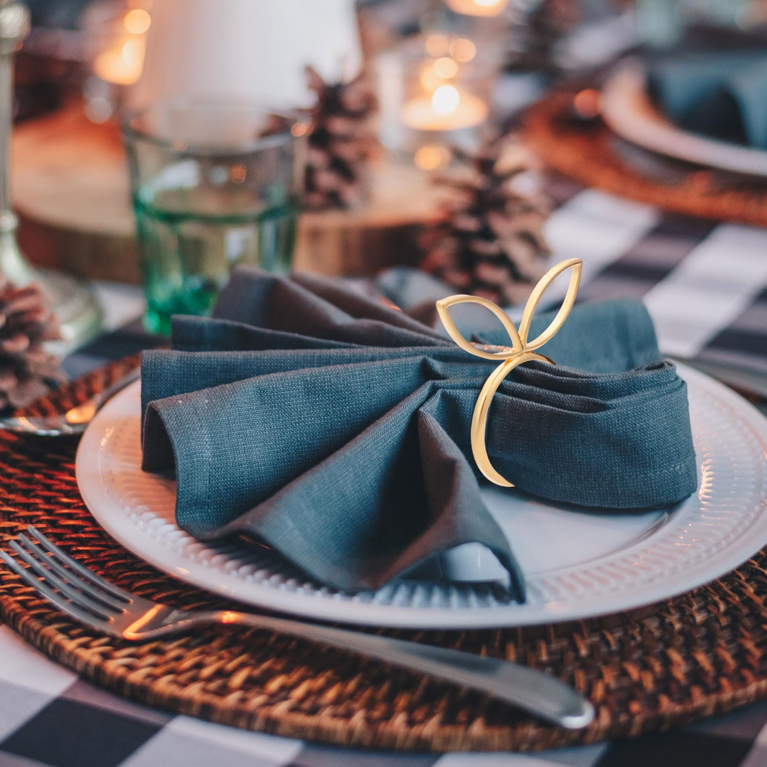 Portatovaglioli A Forma Di Coniglietto Pasquale - Set Di 6 - Per Decorazione Tavola - Foto 2