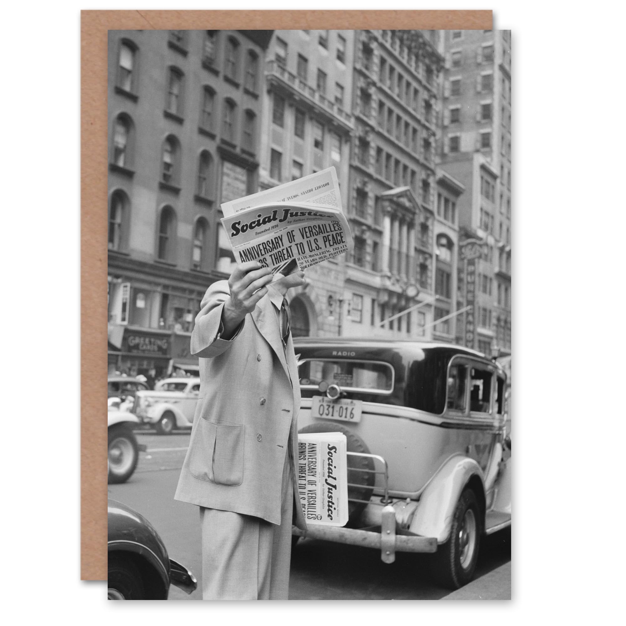 Artery8 Dorothea Lange Art Card Social Justice Newsboy Photograph
