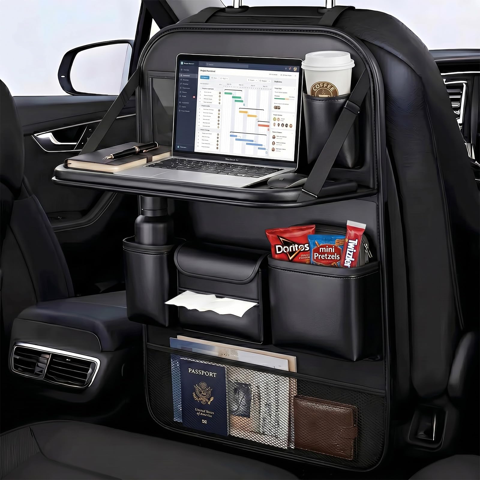 1 Packung – Auto-Organizer, Rücksitz-Organizer, Rücksitz-Organizer, Rückenlehnen-Organizer. (schwarz)