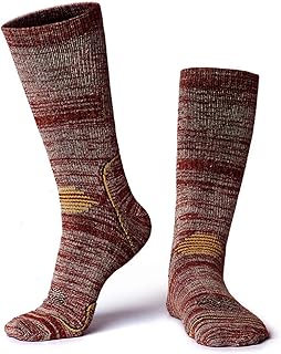 Hombres Mujeres Calcetines térmicos Medias Calientes 5PCS al Aire Libre de esquí Calcetines Hombres esquí de montaña espesantes Invierno Transpirable y cálido (Color : Marrón, Size : XL)