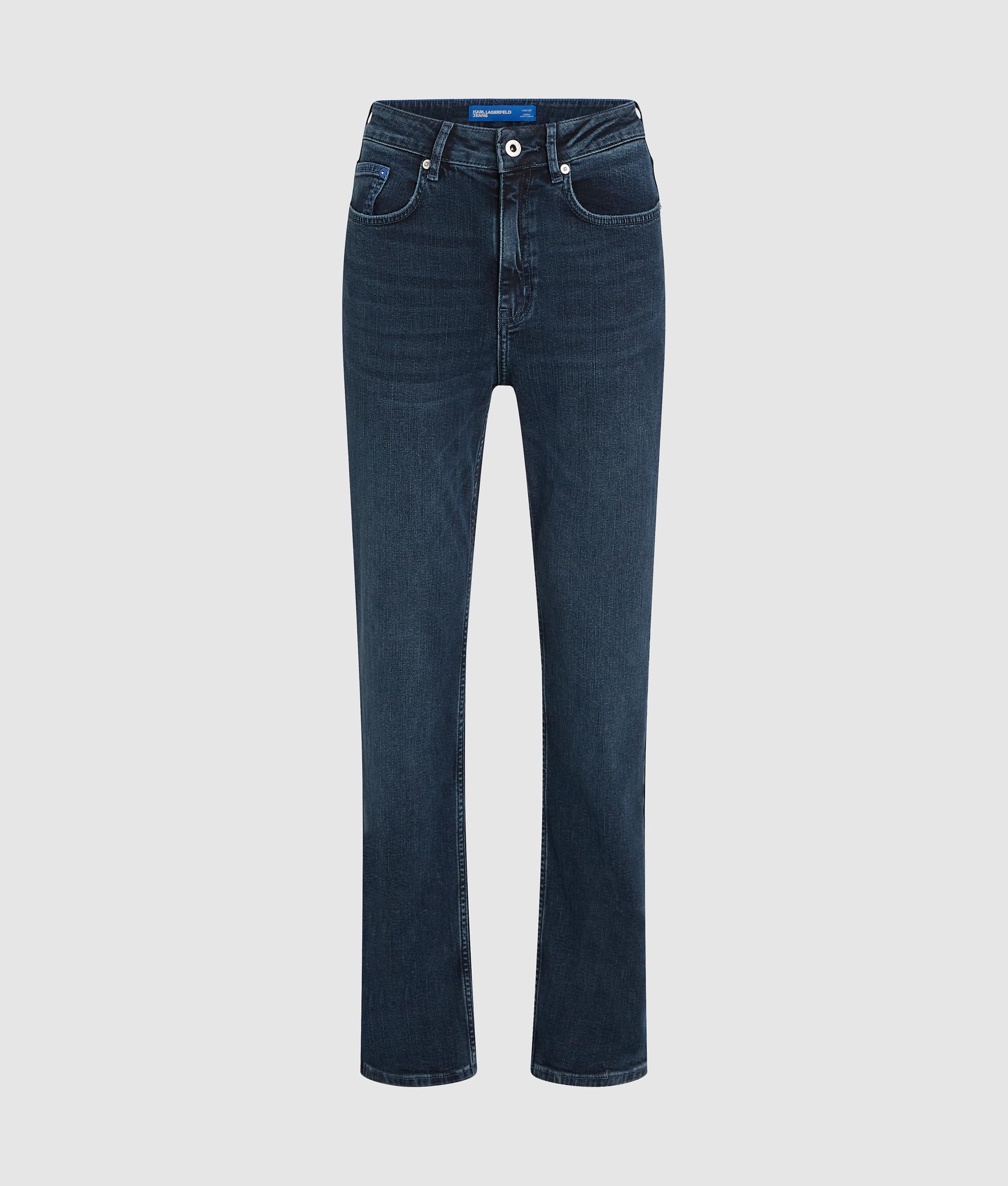 Karl Lagerfeld Jeans, Damskie, High Rise Straight Denim, Prosta Nogawka