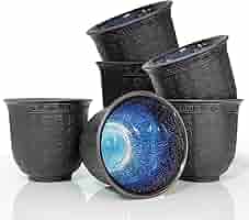 Amazon.com | LAPRBY Chinese Tea Cup Set of 2 Asian Ceramic