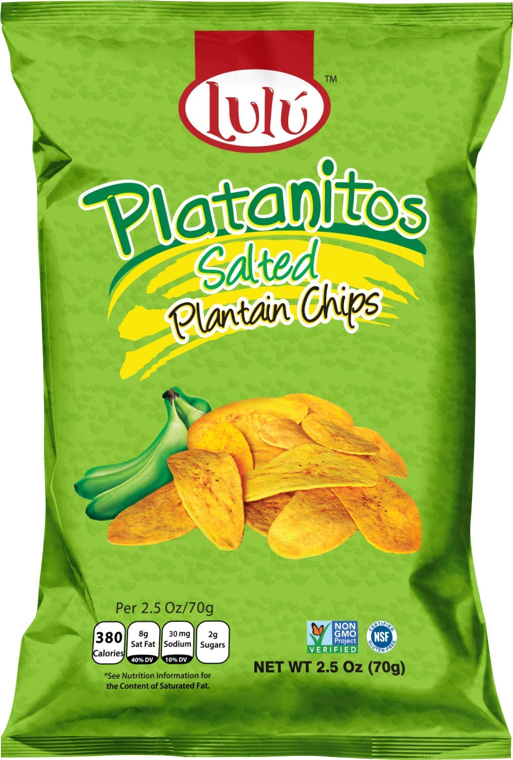 LULU Salted, Sweet, Lemon, Chili Lemon Plantain Chips - Variety Pack, 2.5oz Bag (Pack of 12, Total of 60 Oz)