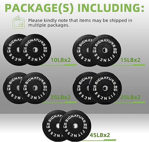 Miniatura 2 de Fitvids Juego de discos olímpicos para parachoques, discos de peso de 2 pulgadas para entrenamiento de fuerza y levantamiento de pesas, París o