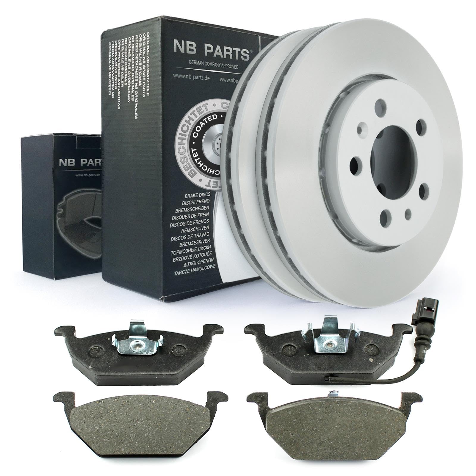 NB PARTS Bremsscheiben Bremsbeläge vorne 256mm passend für Audi A2 A3 Skoda VW Golf 4 IV Polo 9N