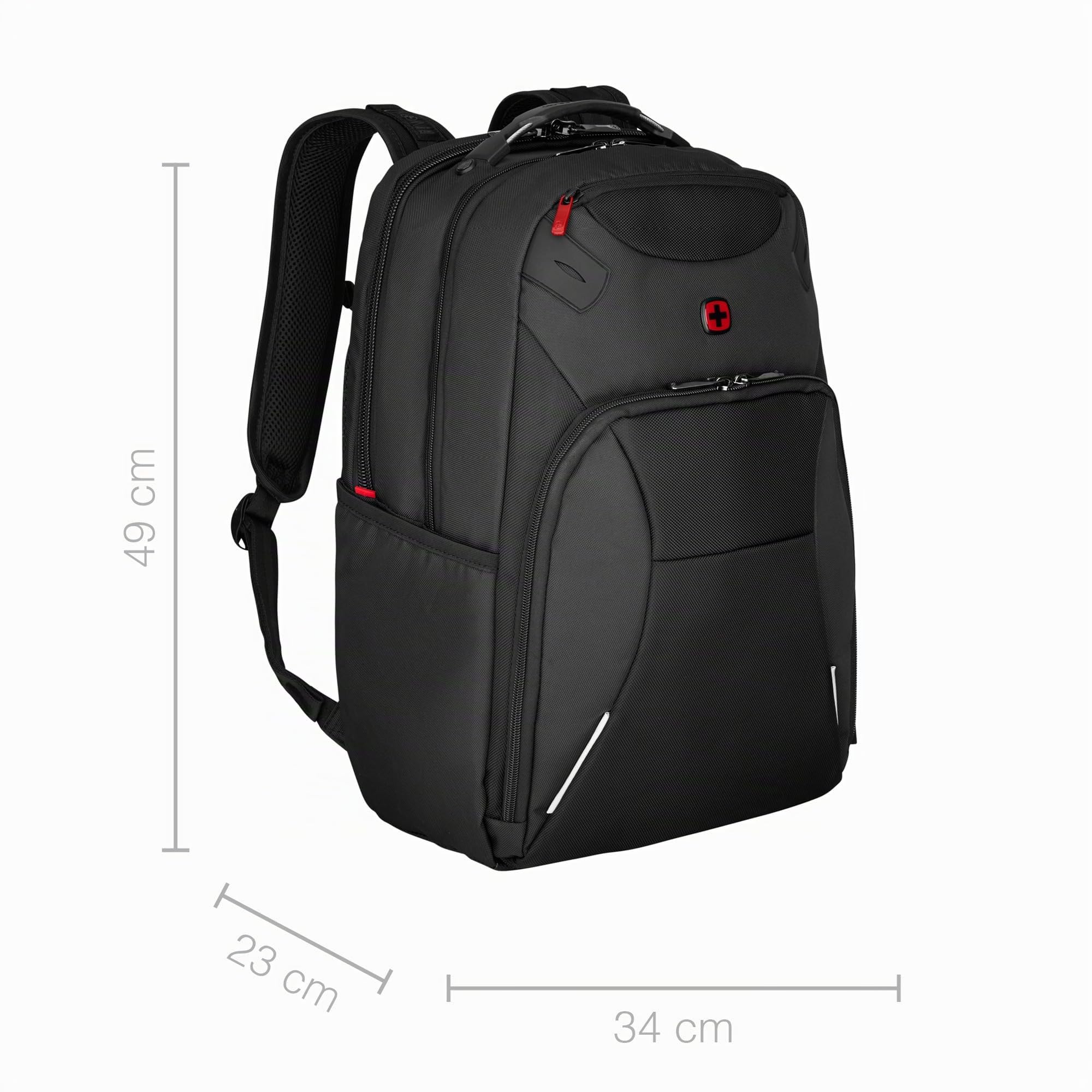 WENGER Zaino Porta PC Cosmic, Notebook 17”, Tablet 10”, 30 l, Organizer, Uomo Donna, Ufficio Viaggi di Lavoro Università, Nero, 653187