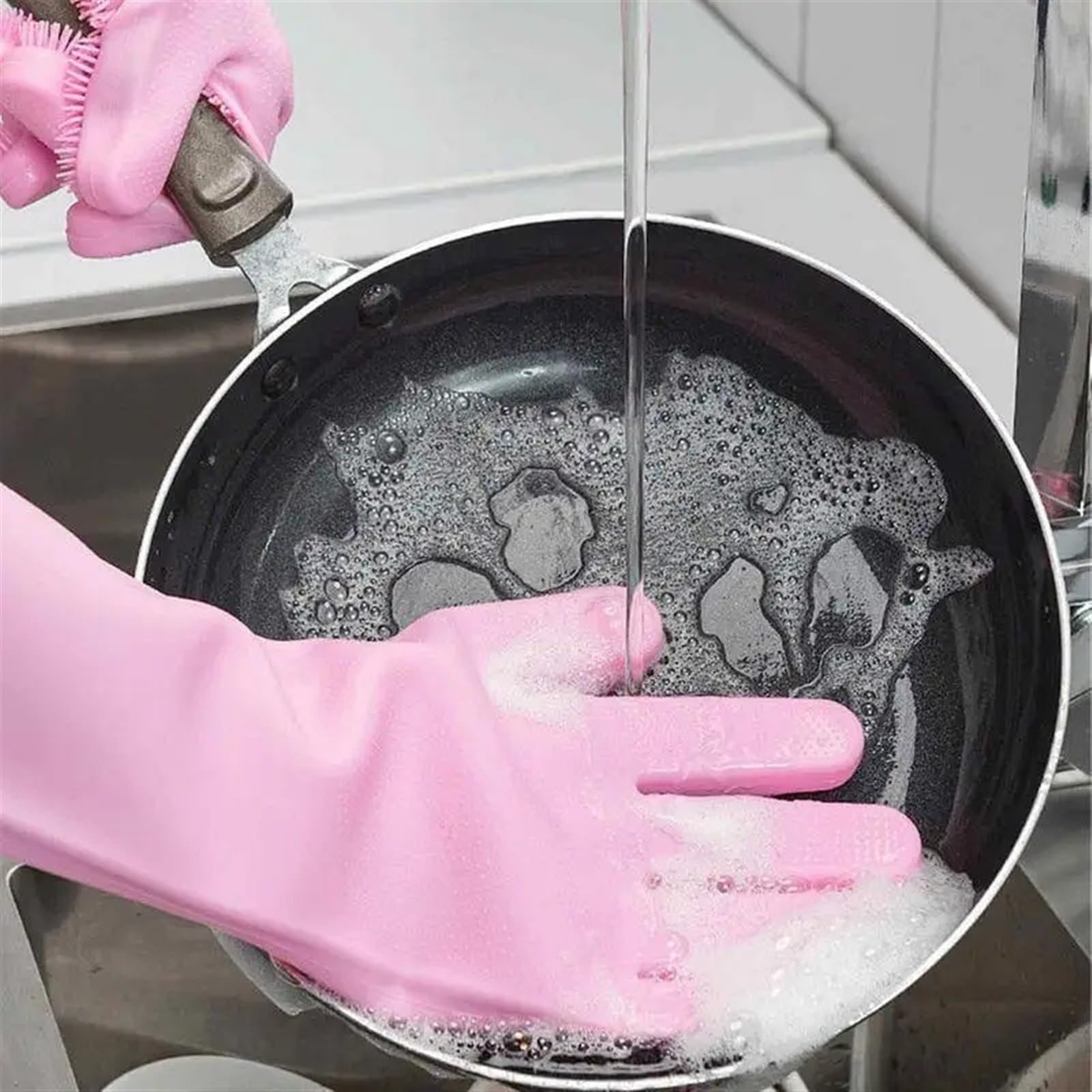 saubere Handschuhe, Küchen-Spülhandschuhe aus Silikon for den Haushaltsgebrauch(A3)