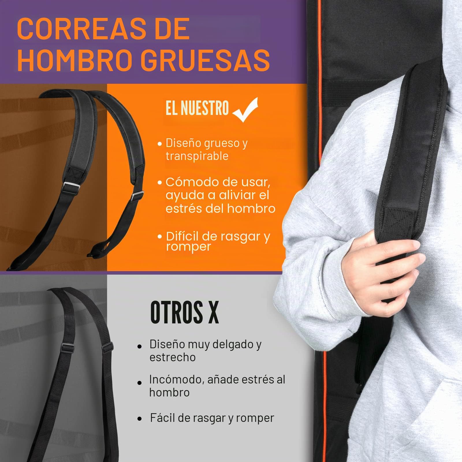 CAHAYA Funda para teclado eléctrico y piano de 61 teclas, bolsa blanda portátil de tela Oxford 600D de 12 mm de grosor, funda acolchada con asas laterales y correas de hombro ajustables CY0315
