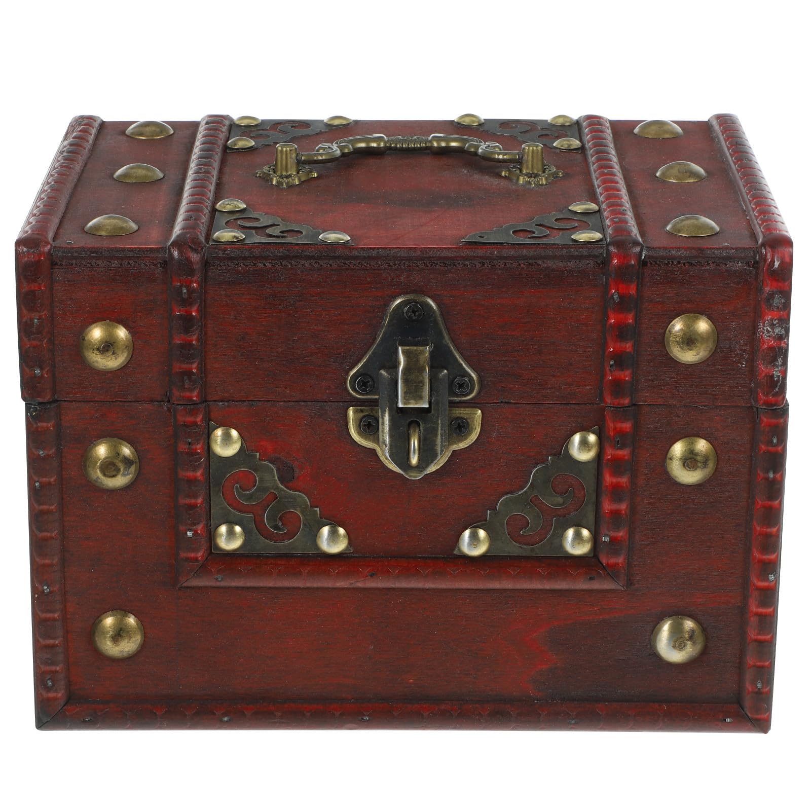 Boîte de rangement bois vintage contre le désordre de bureau