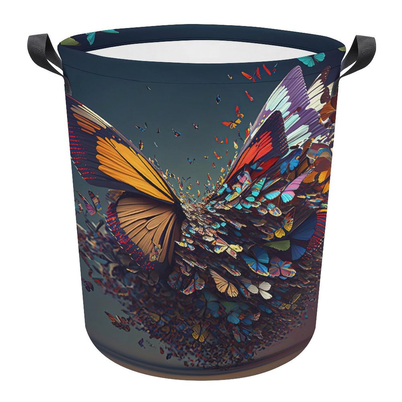 Cesta para la colada de mariposa bohemia cubo de ropa de 34x42cm