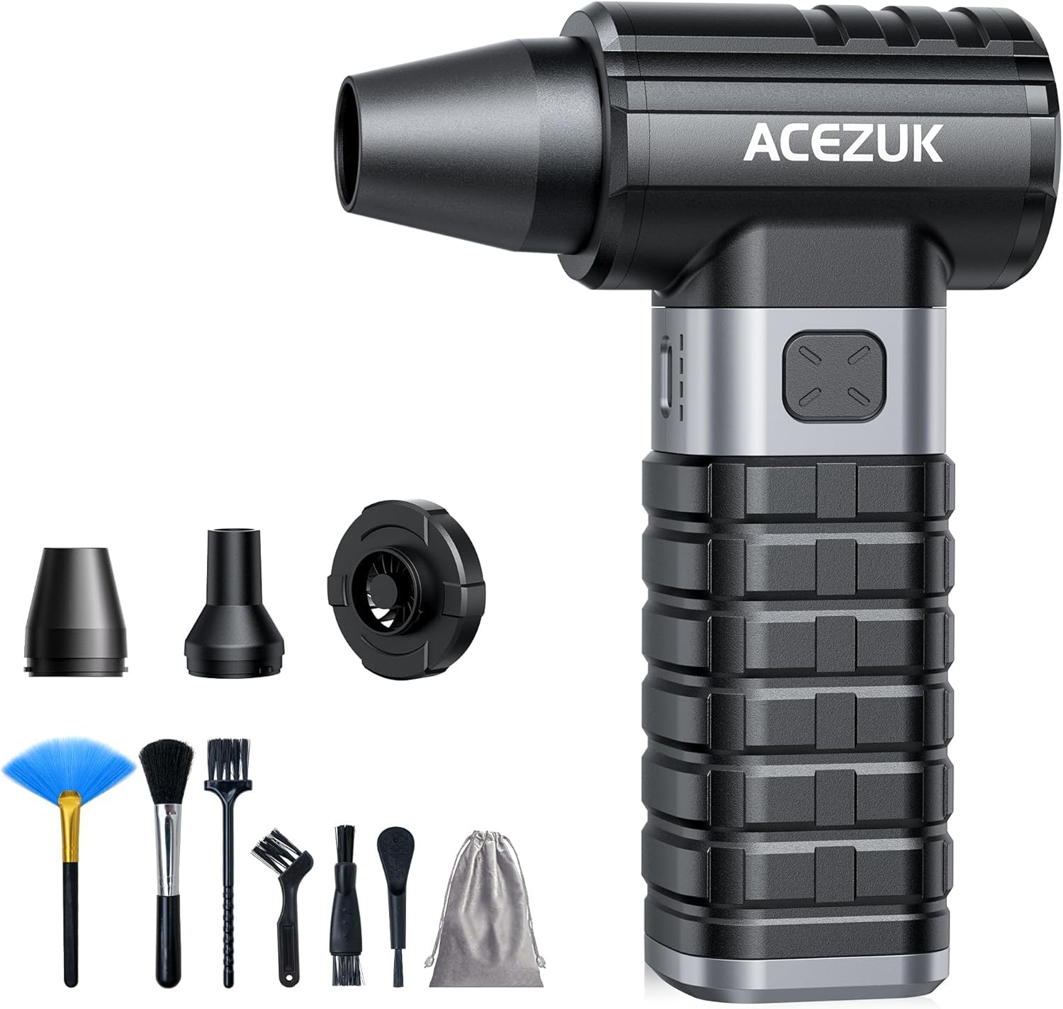 ACEZUK Elektrische Staubgebläse Druckluftspray 200000 U/min für PC Reinigungsset,10500mah Compressed Air, 4-Gang Air Duster Luftdruckspray mit Akku, Tastatur Reinigung für PC, Elektronik, Sofa, Auto