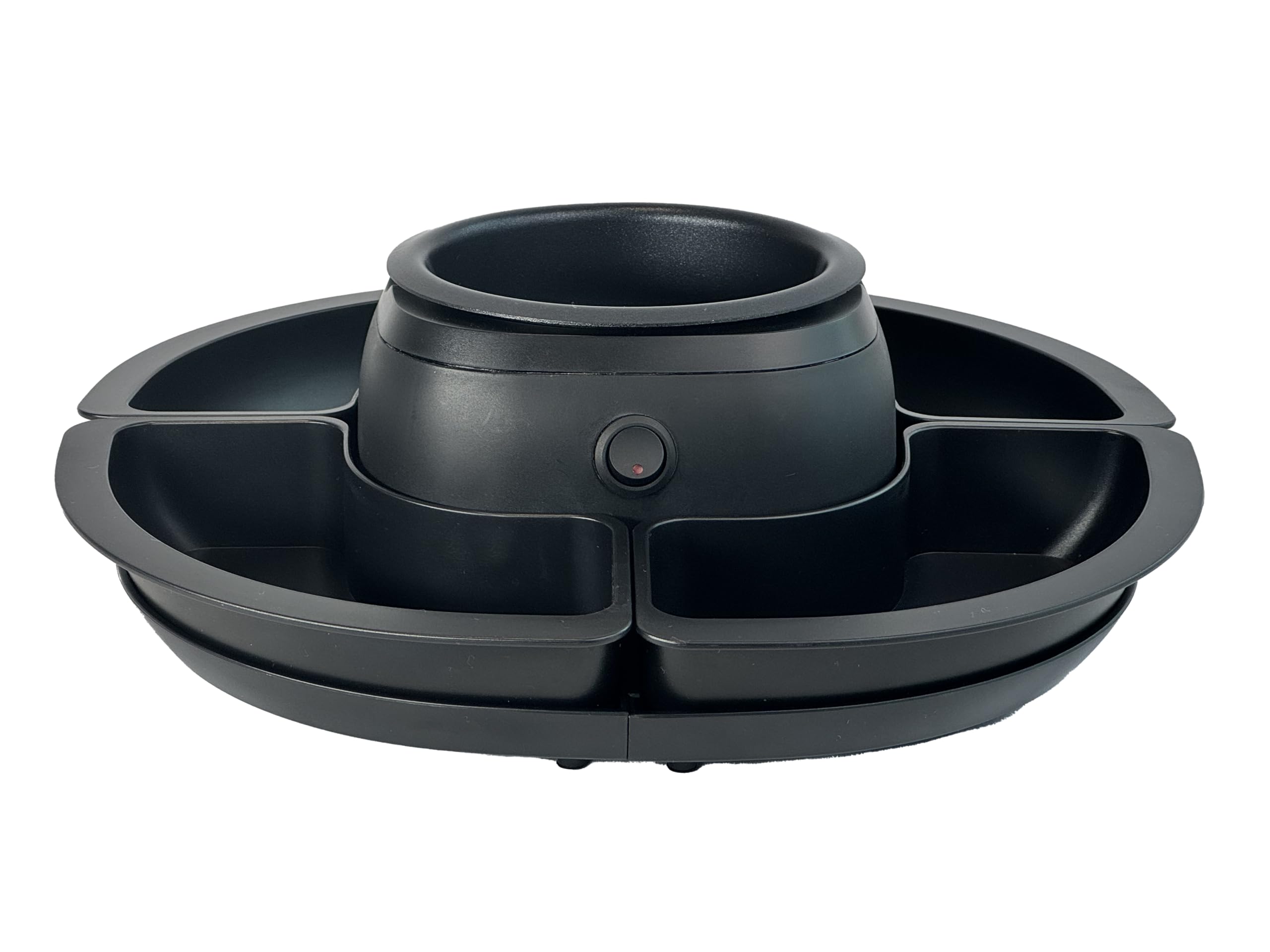 Silva Schneider SF 430, Fondue à chocolat électrique, noir mat, 270 Watts, bols et plateaux de service amovibles, fourchettes à fondue en acier inoxydable incluses, facile à nettoyer