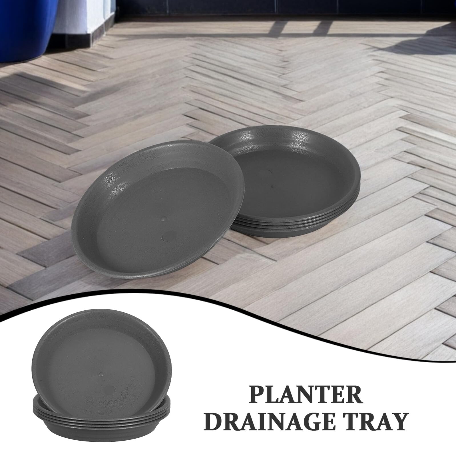 Kisangel 15 Platos para Macetas Redondos de Plástico Grueso Bandejas de Goteo para Plantas de 19 CM Soporte Resistente para Interiores y Exteriores Adecuado para Jardín Balcón y Hogar