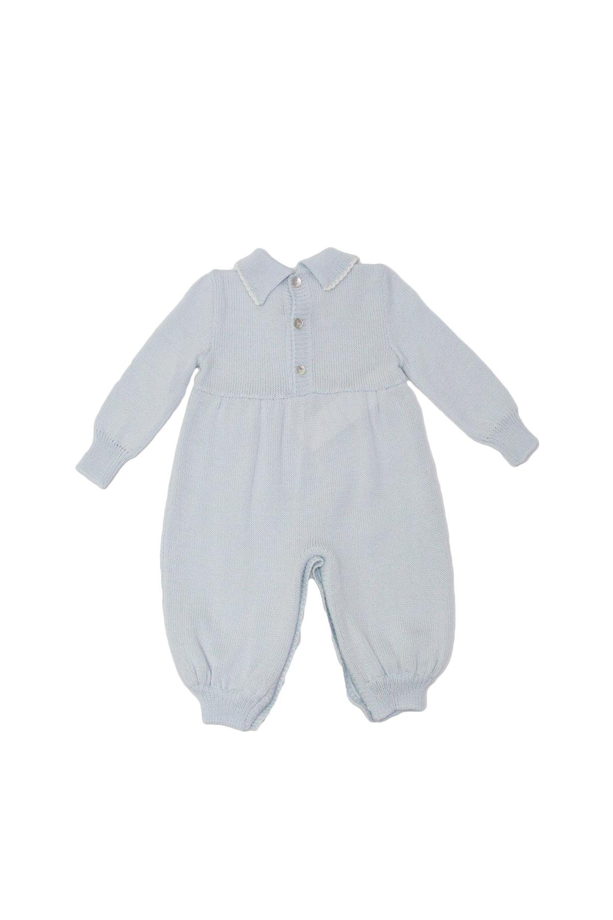 MARIA MONTIERI Tutina in Pura Lana Neonato Prodotto 100% Made in Italy 6M