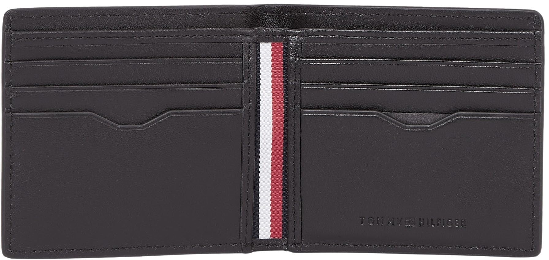 Tommy Hilfiger Herren Geldbeutel Corp Mini Wallet aus Leder, Schwarz (Black), Einheitsgröße