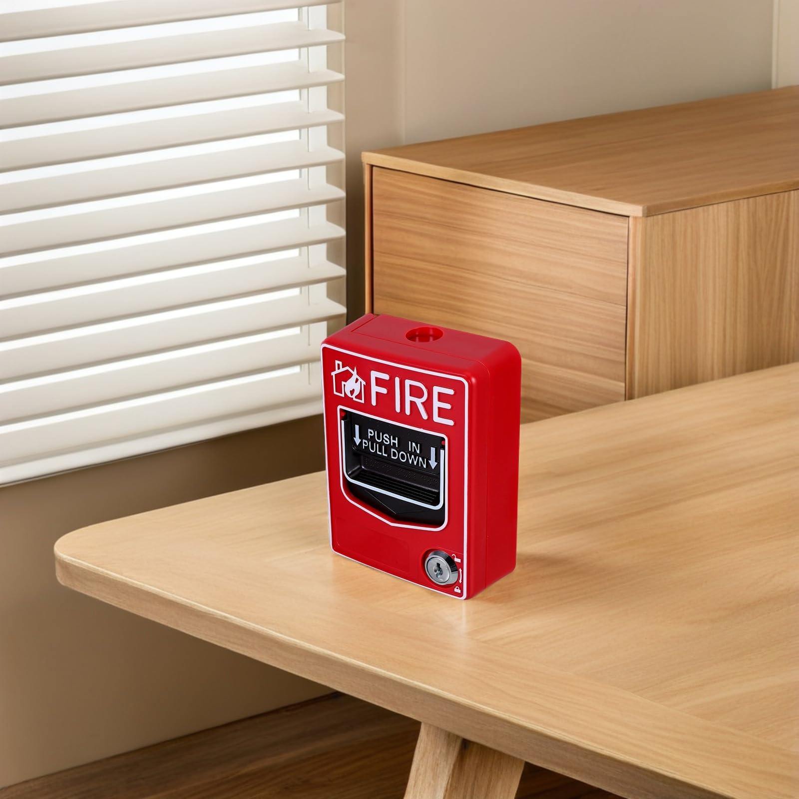 STOBAZA Punto di Chiamata Antincendio Manuale Rosso con Interruttore di Allarme Resettable in Plastico per Emergenze Rapide in Ambienti Domestici e Commerciali