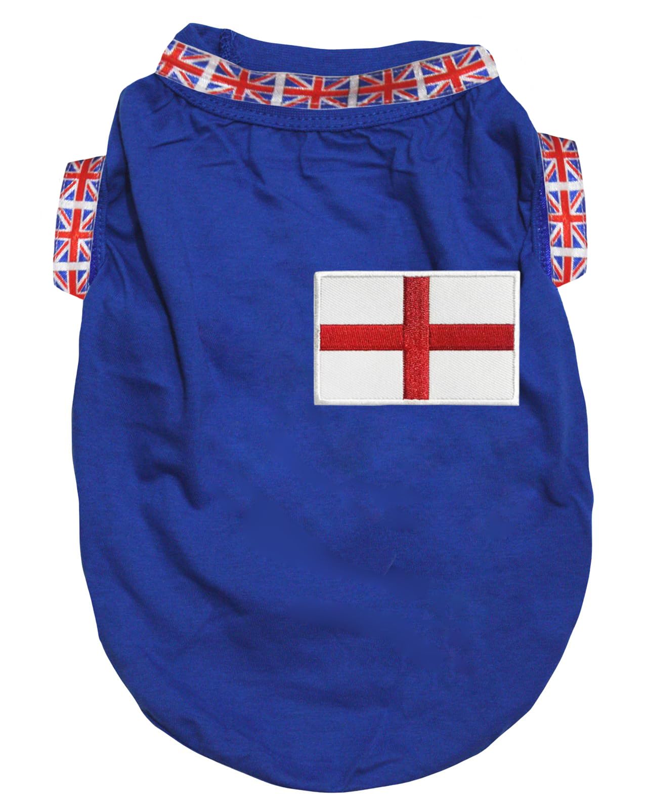 Petitebelle England Flags Puppy Dog Shirt (Blue, XX-Large)