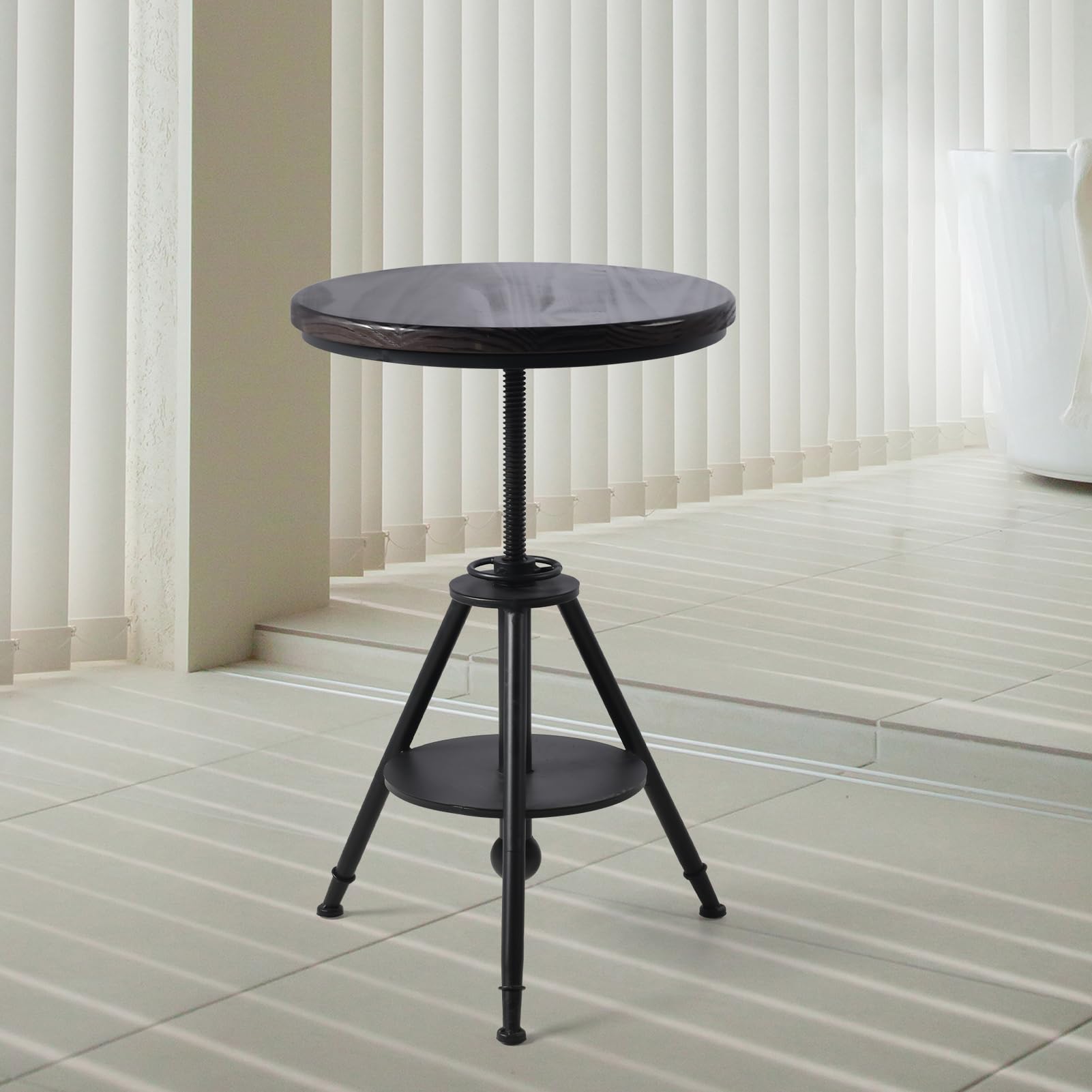 Modern Industrial Bistro Cafe Bar Table, 21.7