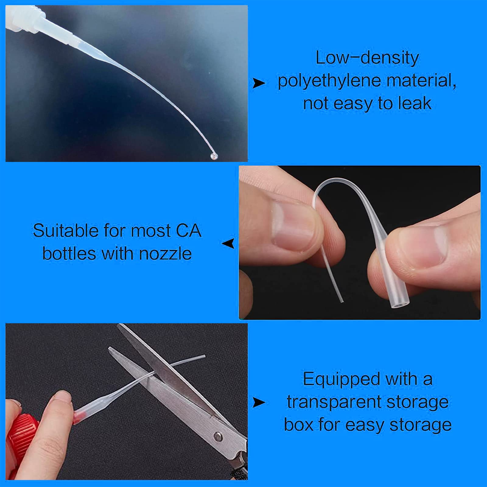 215 Stück Klebespitzen Für Sekundenkleber - Micro Tips Applikator Für Präzises Kleben