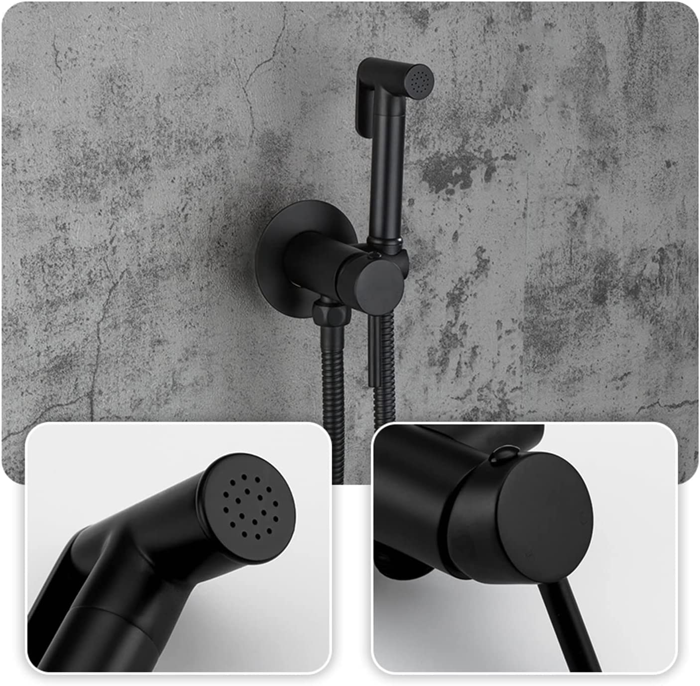 Inodoro Baño Pulverizador de ManoPulverizador de ManoPulverizador de Pañales de Tela for Bebés de Latón for Agua Fría y Caliente Grifo Portátil, con Manguera for Lavado Femenino Fácil de Instalar(Matt