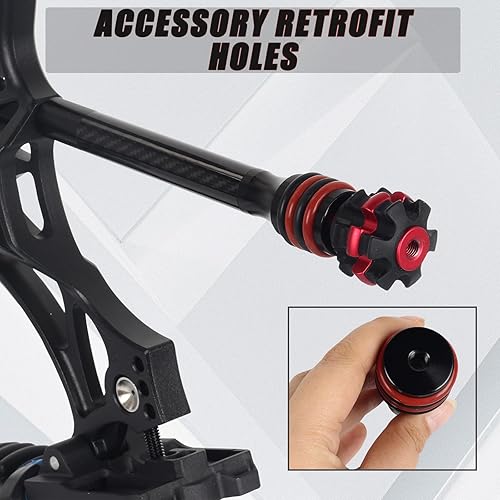 Miniatura 9 de FENJANER Estabilizador de arco de 8  - Barra de equilibrio de arco de fibra de carbono con sistema de amortiguación para arco compuestorecurvo Caza