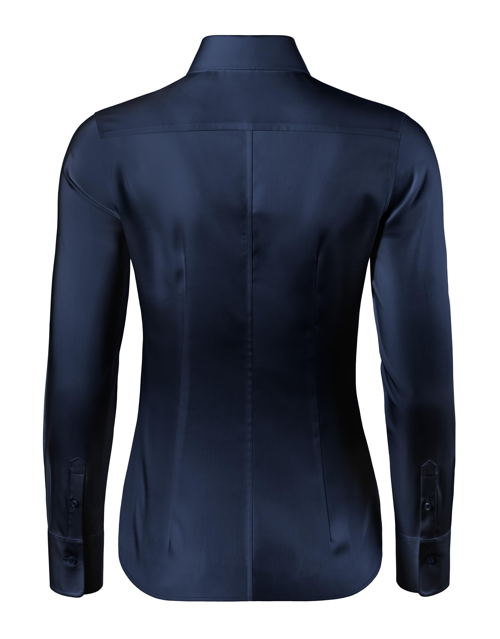 Vincenzo Boretti Camicia-Blusa Donna Elegante, Taglio Abbastanza Aderente, Manica-Lunga, in Tinta Unita, Facile da Stirare, Collo Classico