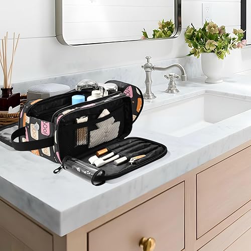 Miniatura 7 de Bolsa de cosméticos de burbujas brillantes para Halloween, bolsa de aseo colgante ligera para maquillaje de viaje, 11 x 7 pulgadas, Burbuja