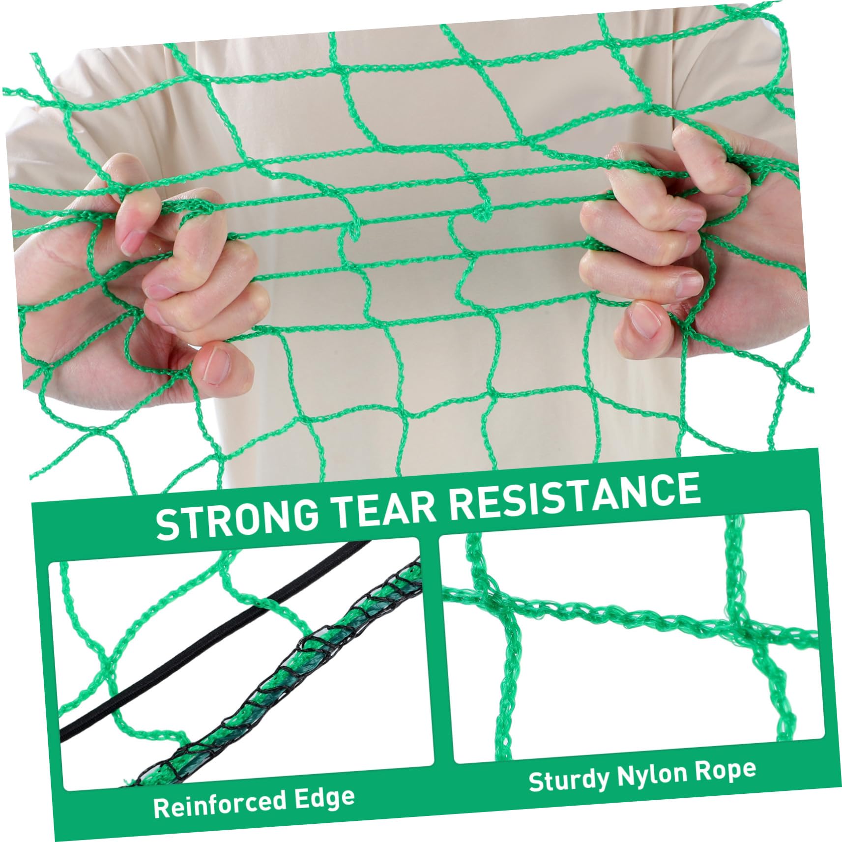 Rete per Carico Camion in Nylon Resistente All'abrasione con Elastico e 15 Ganci, Rete Copertura per Cassone Veicolo per Trasporto e Campeggio