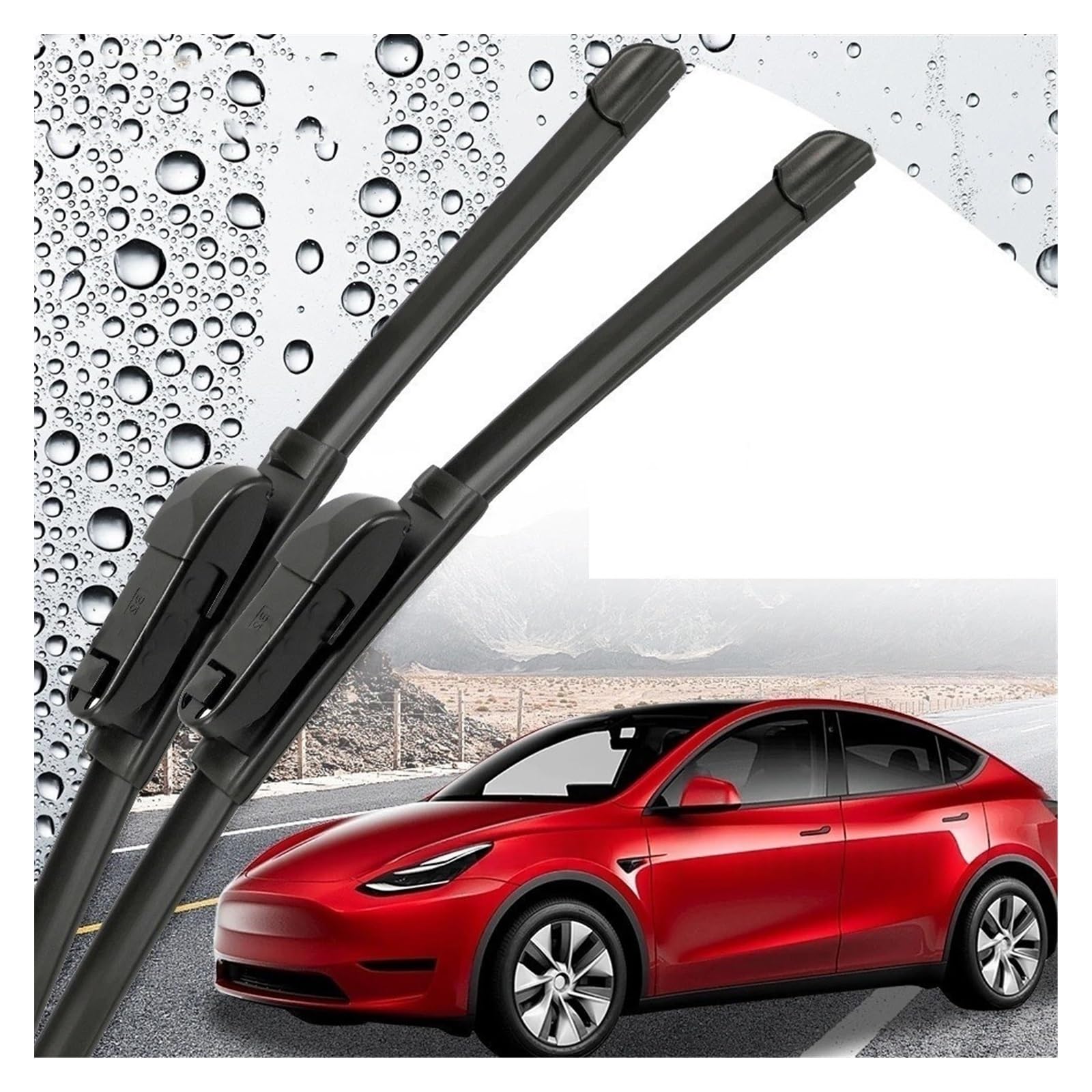 Tergicristalli Set di Spazzole Tergicristallo Anteriori in Gomma Siliconica per Te&SLA Model Y 2020-2023 Spazzola per Parabrezza E Parabrezza Tergicristallos