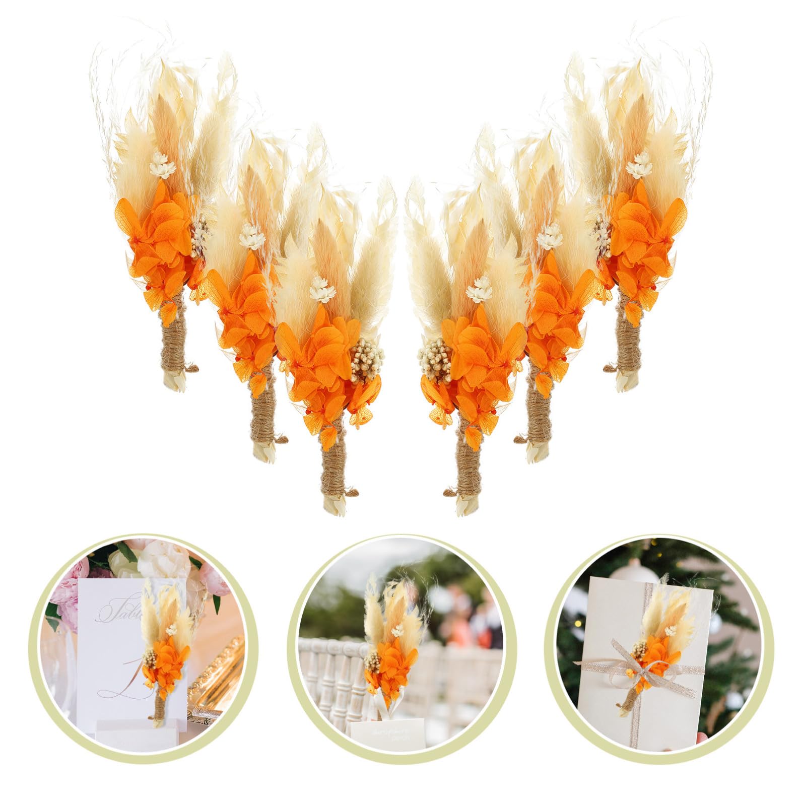 ABOOFAN 2 Pezzi 6 Fiori Pressati Bouquet Fiori Secchi Per La Decorazione Della Casa Stile Paesaggio Matrimonio Natale Elegante