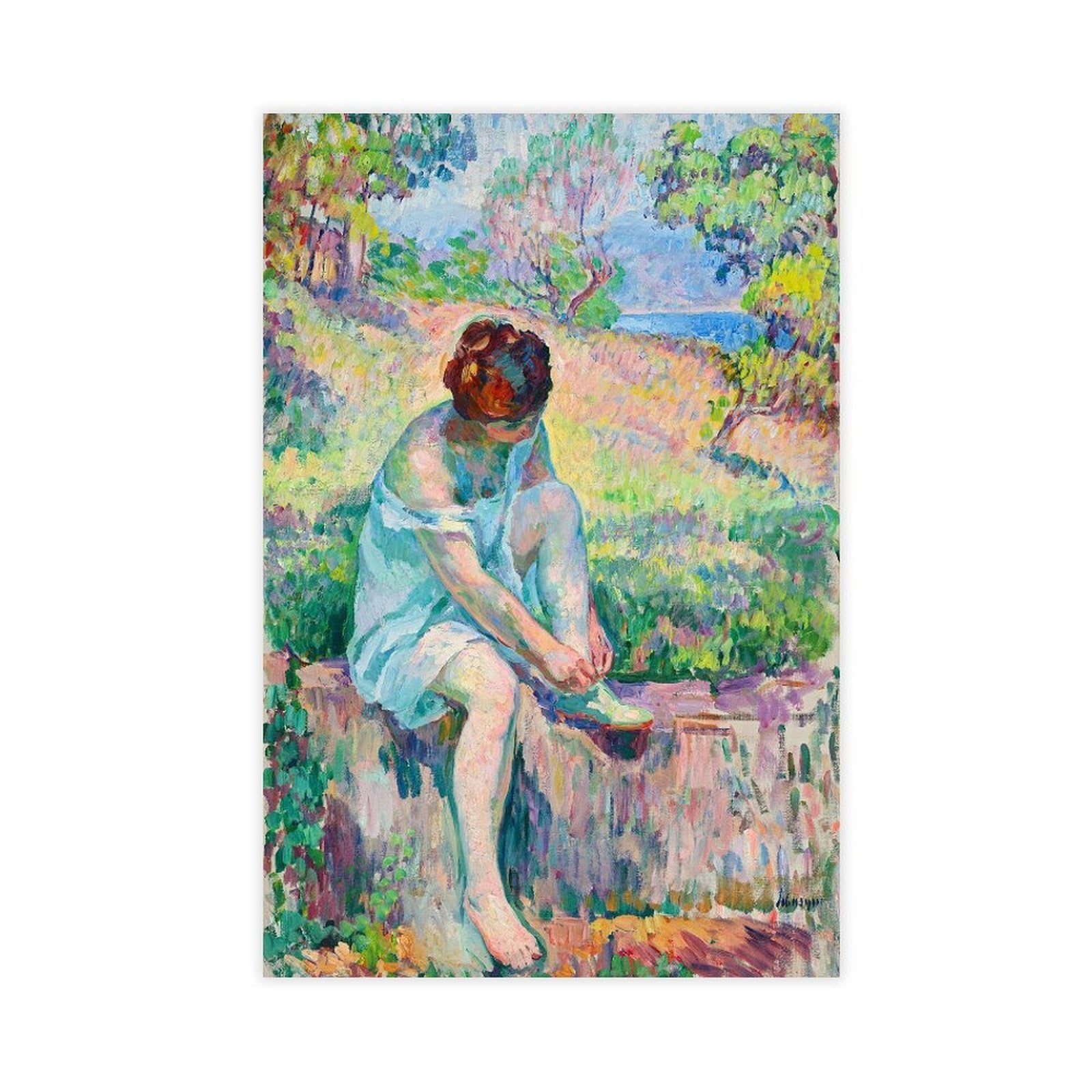 ANFOTCM Henri Lebasque, przed kąpielą 1907 sztuka dekoracja ścienna plakat rodzina bar restauracja garaż kawiarnia sztuka znak prezent 60 x 90 cm