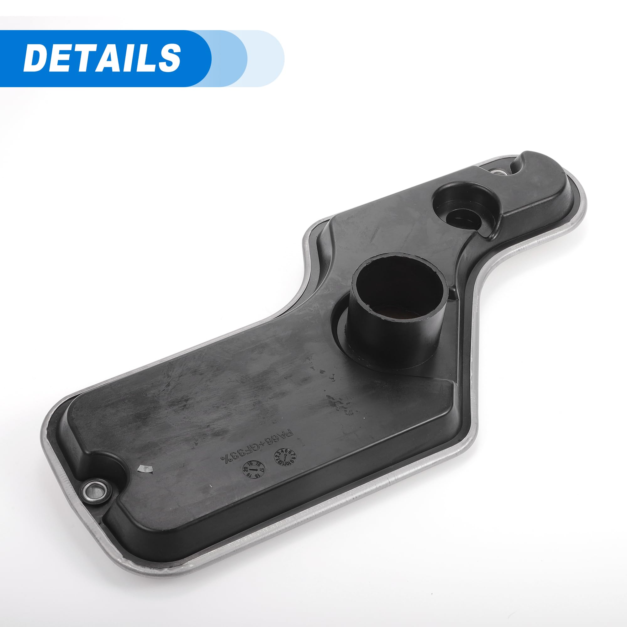 QUARKZMAN Filtro Para Aceite De Transmisión Para Mustang 05-10 1Pc | Paquete De 1, Metal, Plateado Y Negro, 5R55N, 5R55S, 3W4Z7A098Aa, Para Lincoln Ls, Para Ford Thunderbird