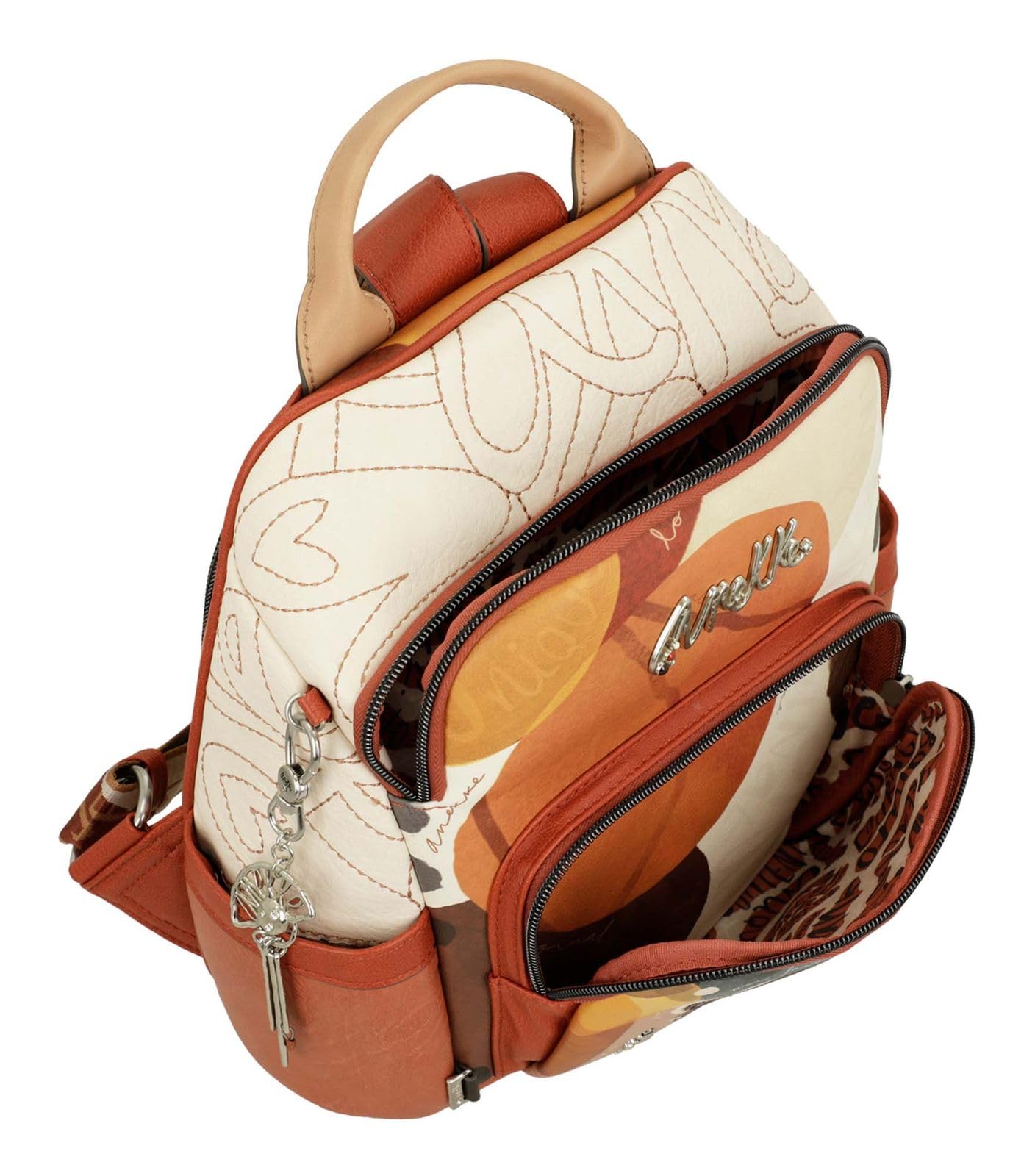 Anekke Mochila Antirrobo Alma - Seguridad y Estilo | Compartimentos Secretos y Asas Ajustables - Medidas: 28x29x14 cm - Accesorios y Complementos Mujer
