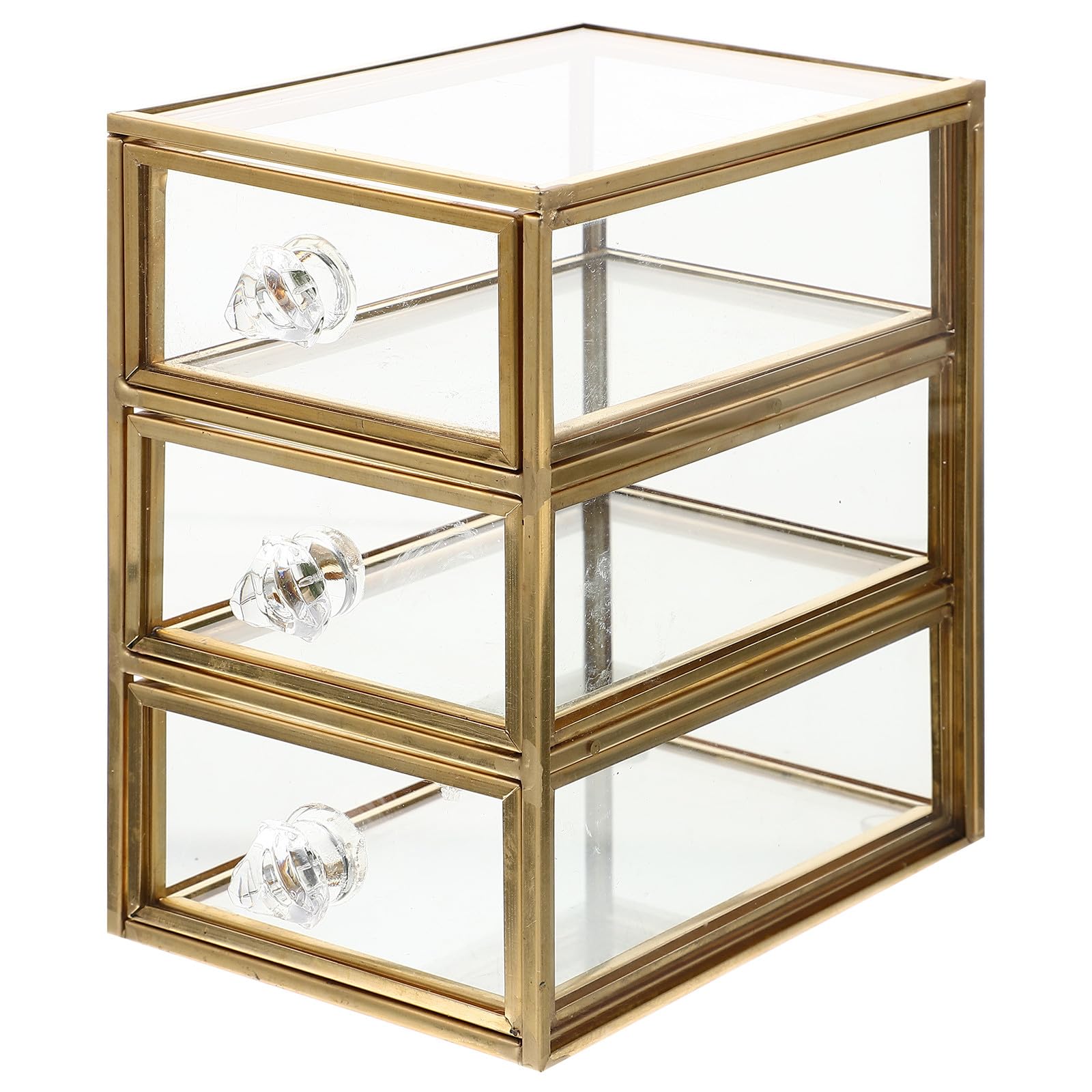 Organizador de Almacenamiento para Joyas y Cosméticos Caja de Cajones, Estuche Compacto para Escritorio y Uso Doméstico Espacio para Pendientes y Bisutería