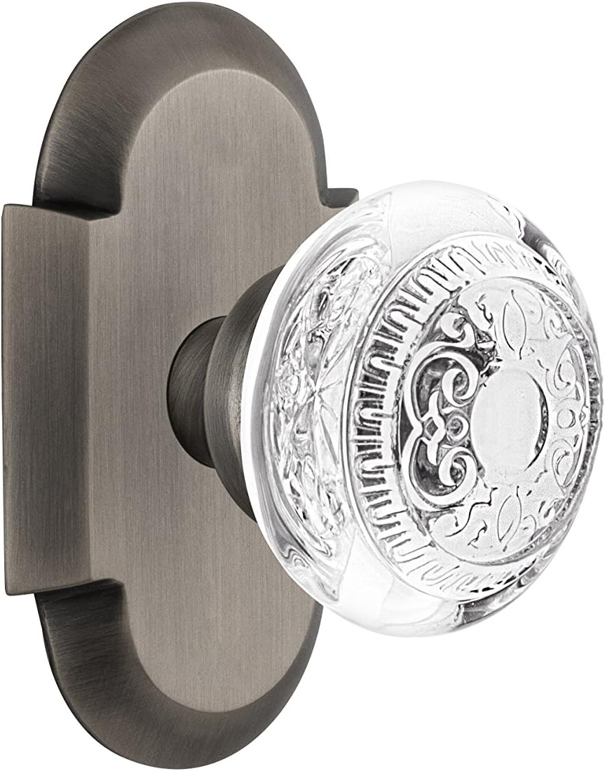 Nostalgic Warehouse 751071 Cottage Plate, Backset Size: 2.75", Antique Pewter