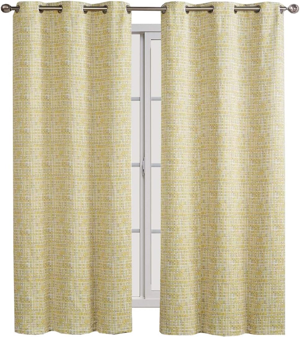 Royal Tradition Lenox 76-Inch Wide x 84-Inch Long, Set of 2, Thermal Insulated Room Darkening Curtains, Charcoal