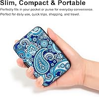 Vista 2 de Tarjetero pequeño con bloqueo RFID, cartera de metal delgado de aluminio, para mujeres y hombres