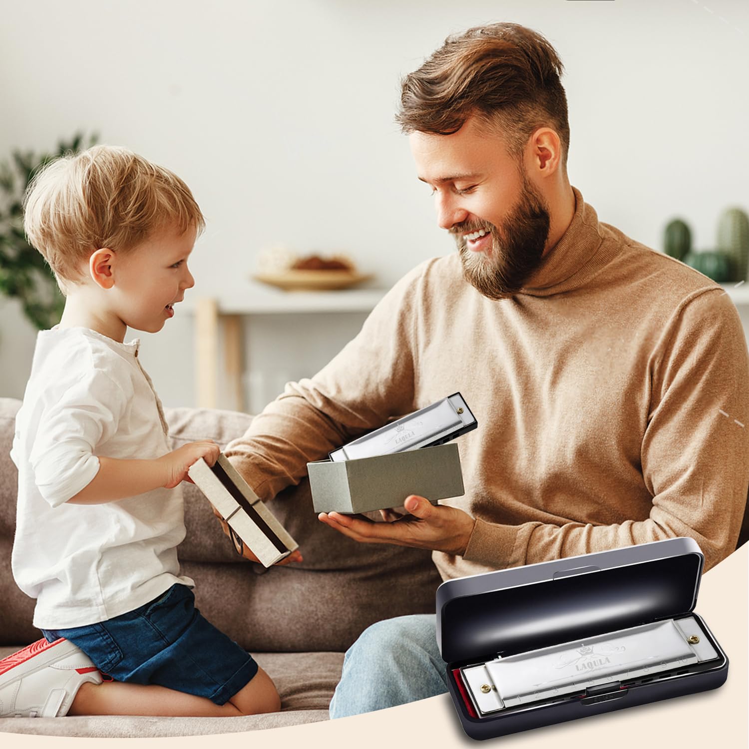 Diatonique Blues Harmonica en C - 10 Trous Accessoire de Protection Inclus pour Adultes, Professionnels, Débutants et Étudiants