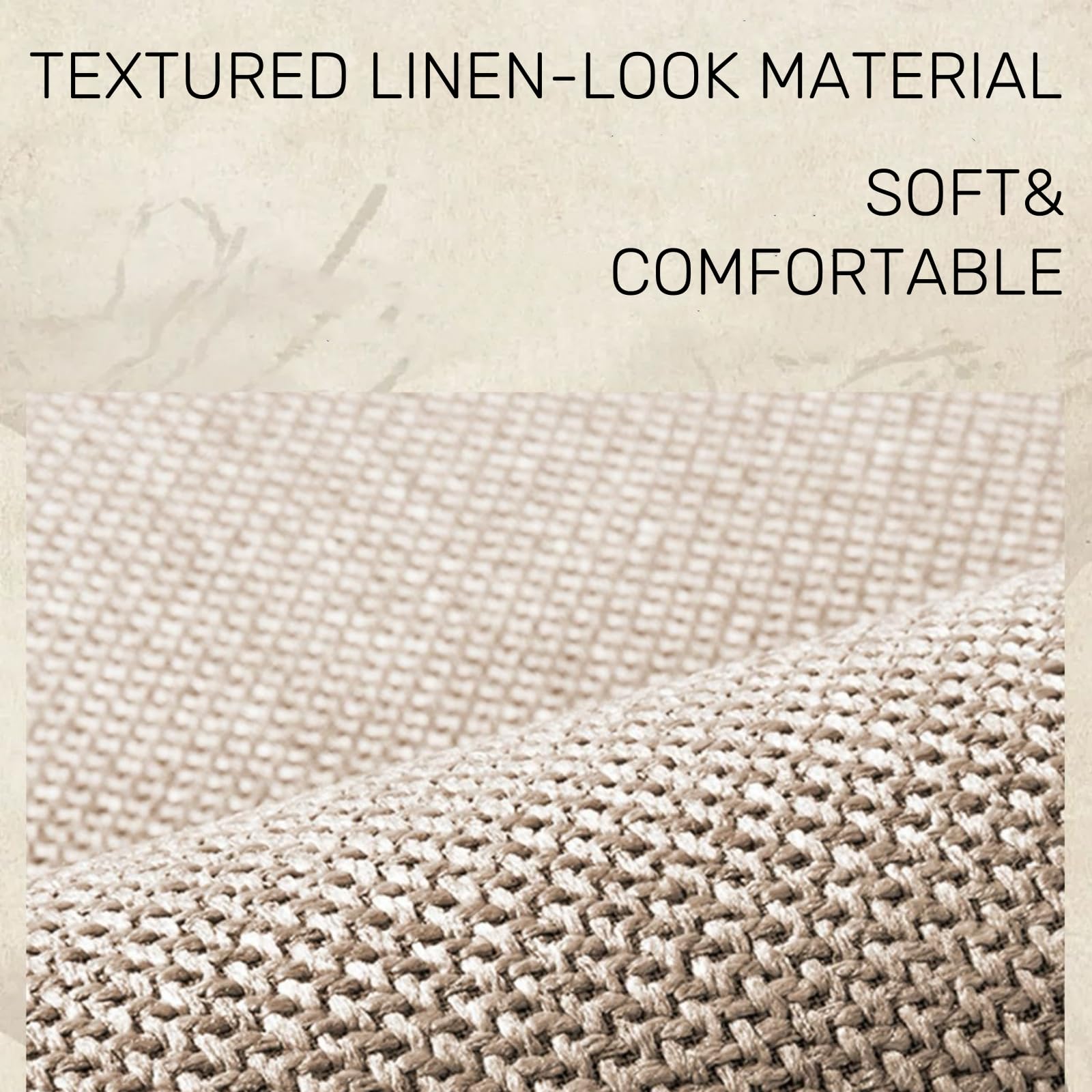 BANEBOR Anti Fatigue Linen Kitchen Floor Mat, Etra Thick Memory Foam Cushioned Runner, Waterproof Standing Mat for Sink, Laundry (Brown, 18''x47'')