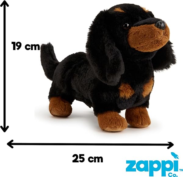 Zappi Co Daisy el Perro Salchicha de Peluche (20 cm) - Delicia de Perro Salchicha - Suave, Agradable, 100% Reciclado - Adorable Amigo Largo - 3