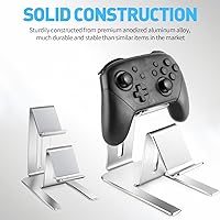 Vista 4 de Soporte para controlador soporte universal de aluminio de 2 niveles, accesorios para decoración de escritorio de juegos de PC, regalos